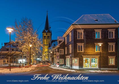 Ansichtskarte; Postkarte; Grusskarte; Klappkarte; Weihnachtskarte; Burscheid