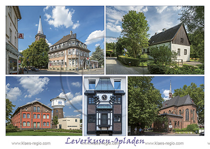 Ansichtskarte; Postkarte; Grusskarte; Klappkarte; Leverkusen