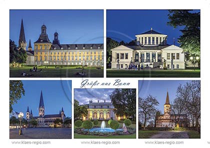 Postkarte, Ansichtskarte, Grusskarte, aktuell, neu, Standardformat, Bonn